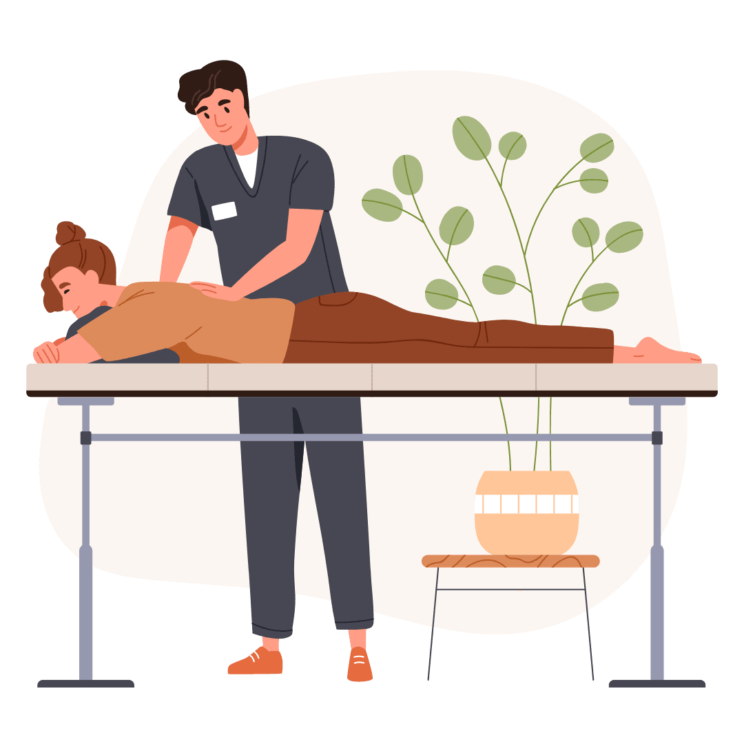 Physiotherapeut in der Behandlung am Rücken in der Praxis Hips Don’t Lie Hamburg